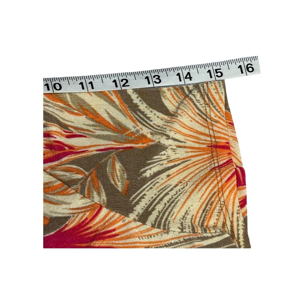 Jaclyn Smith T-Shirt Women's Large Multicolor Floral Stretch V-Neck Short Sleeve - Picture 5 of 8